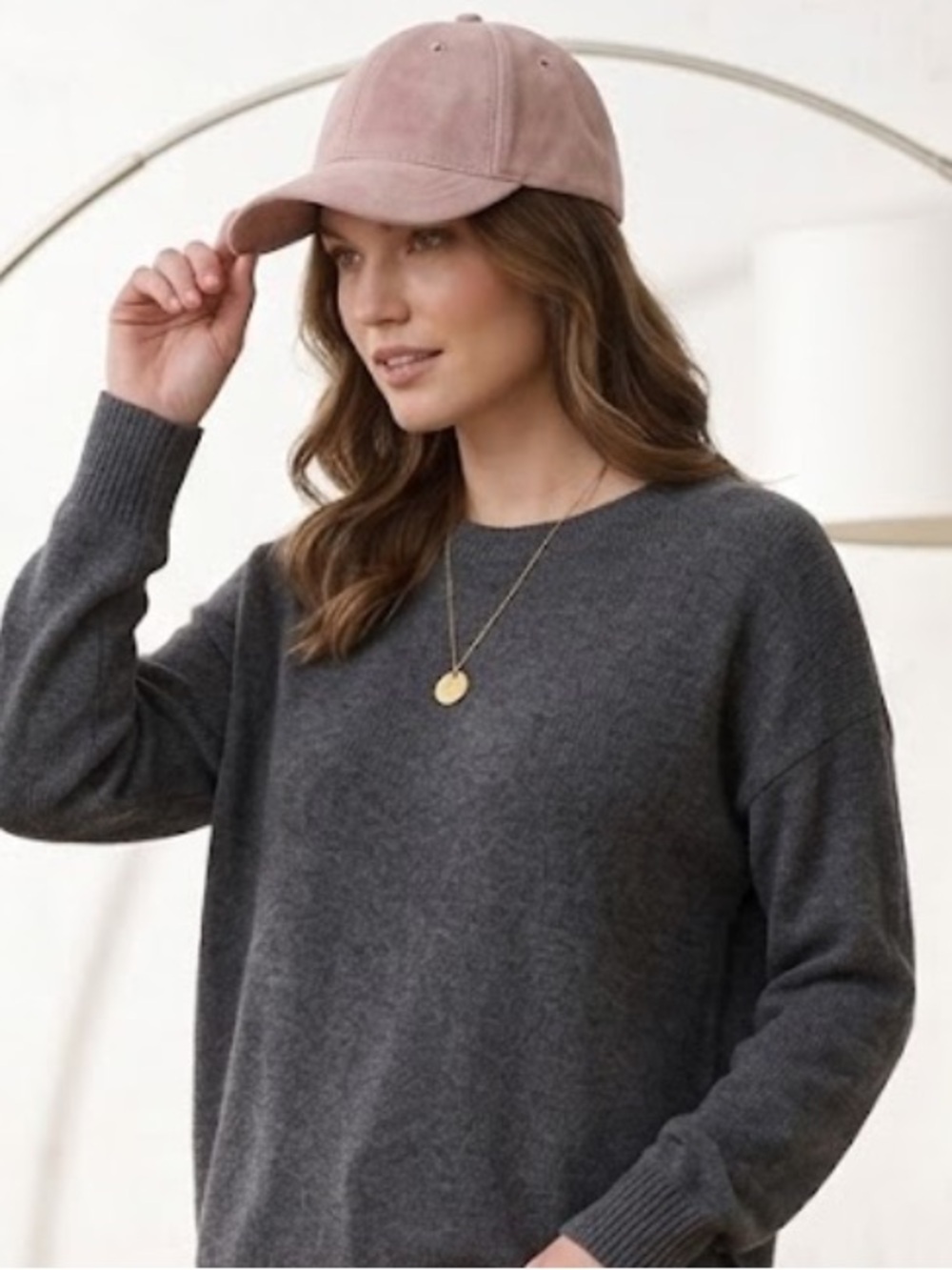 Kith Suede-Look Baseball Cap in Light Beige